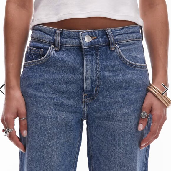 Mango Elle split hem flare jean in light blue - Picture 6 of 6